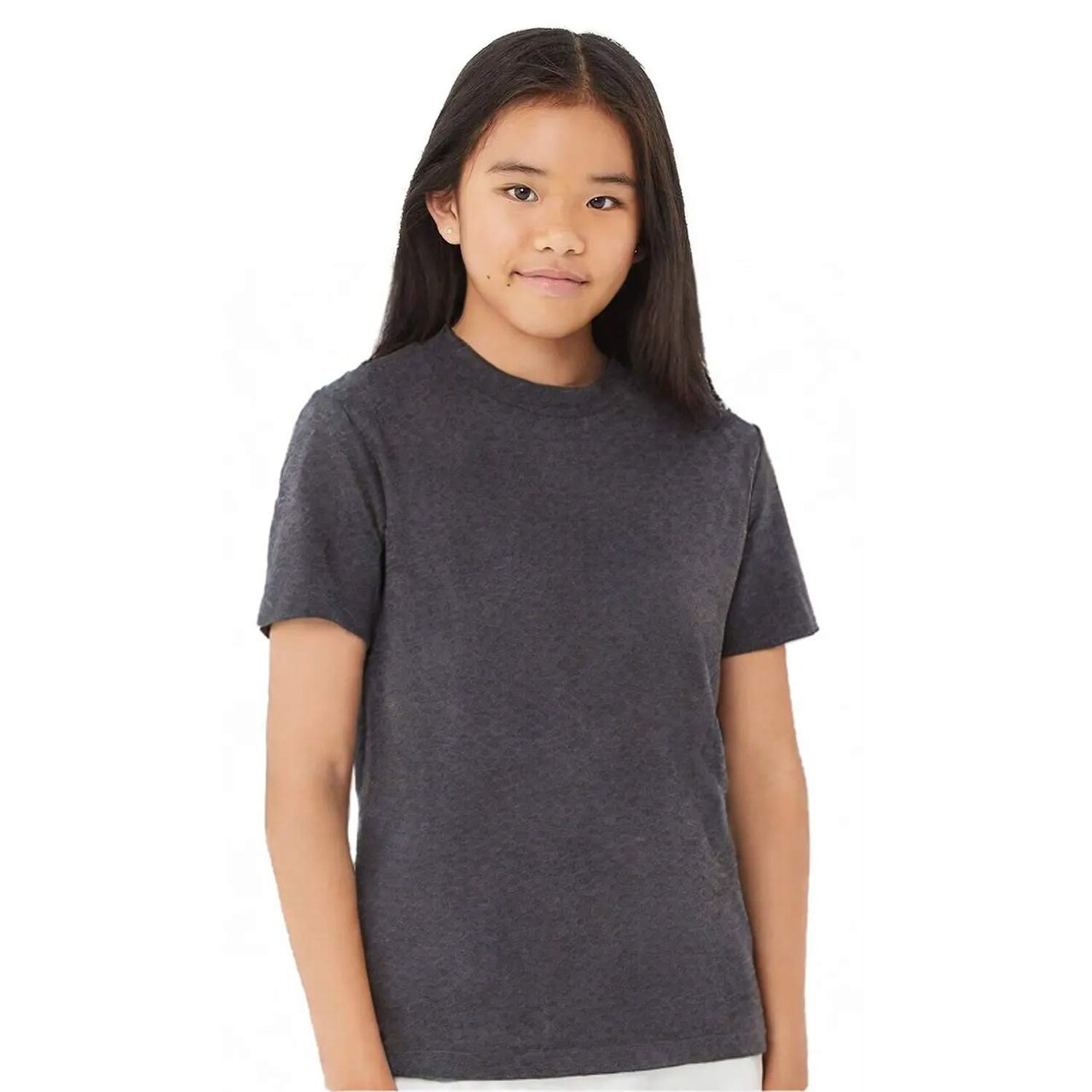 24 Pack BELLA+CANVAS Youth Heather CVC Tee for School, Sports & Everyday Wear Kids Cotton Blend Shirt Bundle